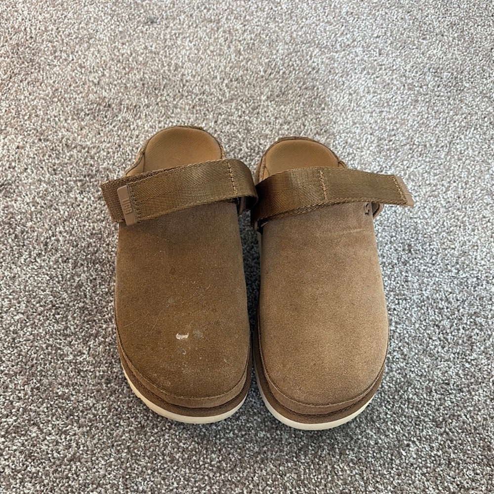UGG Tan Suede Slip-On Loafers